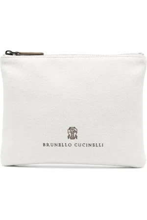 Brunello Cucinelli Clutch med broderet logo