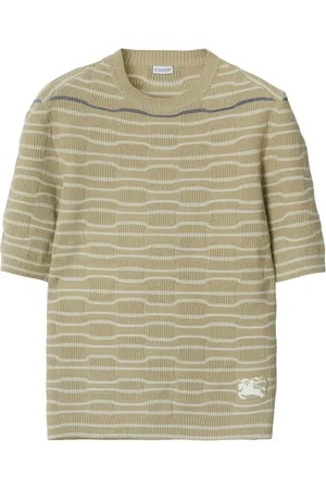 Burberry Strikket T-shirt med broderet logo