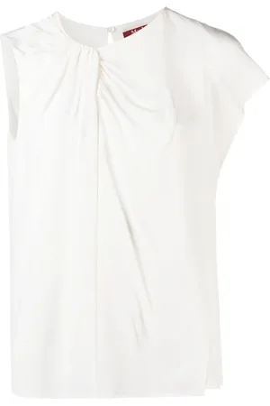 Max Mara T-shirt med asymmetriske ærmer