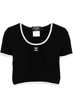 CHANEL Cropped T-shirt-top fra 1995
