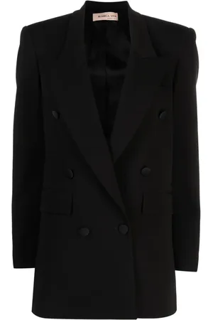 BLANCA Dobbeltradet Glicy blazer med indsnit-detalje