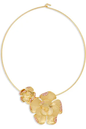 Oscar de la Renta Pavé choker-halskæde med Rose-vedhæng