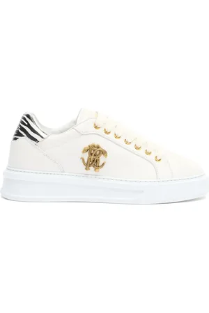 Roberto Cavalli Låga sneakers med logotypplakett