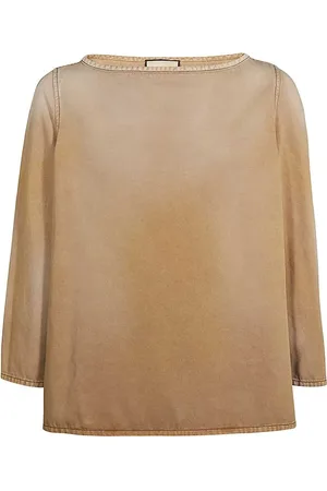 Gucci Logobroderet top i denim