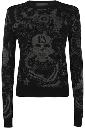 John Richmond Top i mønstret jacquard