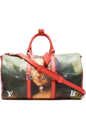 LOUIS VUITTON 2017 x Jeff Koons Mona Lisa Keepall Bandoulière 50 duffle-taske