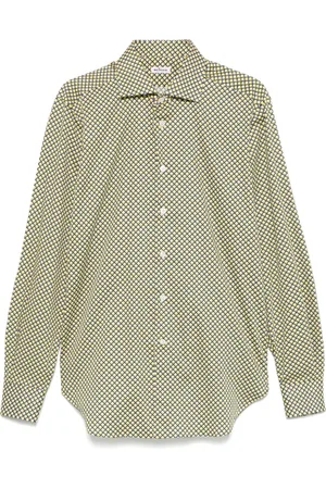 Kiton Skjorte med geometrisk mønster
