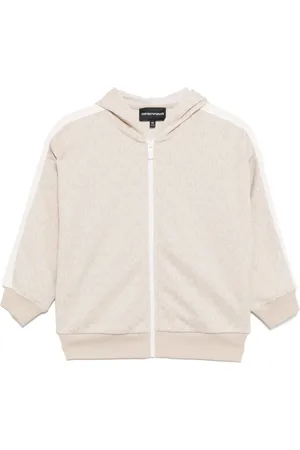 Emporio Armani Hættetrøje med lynlås og monogram