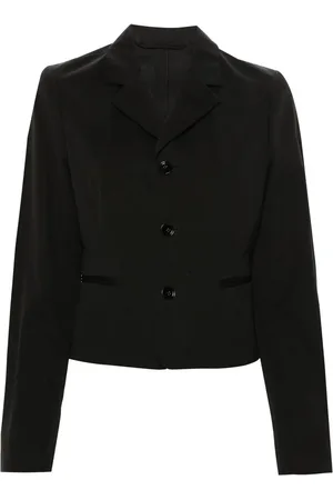 LEMAIRE Cropped blazer med hakrevers