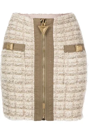Balmain Kort nederdel med lynlåsdetalje