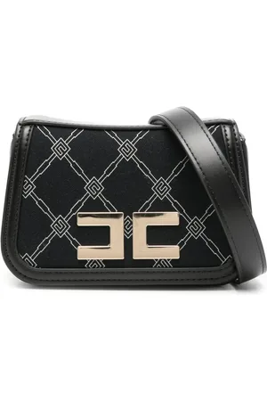 Elisabetta Franchi Crossbody-taske med monogram-mønster
