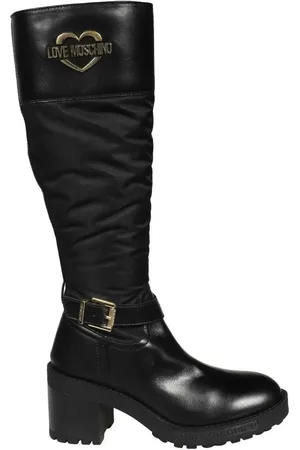 Moschino 70 mm quiltede knæhøje støvler