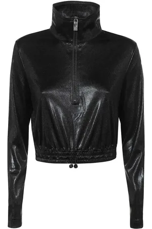 John Richmond Sweatshirt med kort lynlås