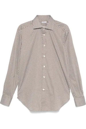 Kiton Skjorte med geometrisk mønster