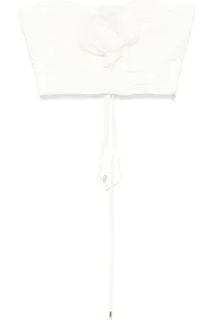 NISSA Blomstret top i mesh