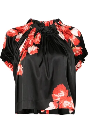 Simone Rocha Elastisk tulipan-top med flæser