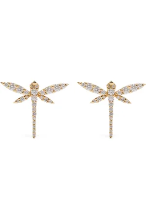 ANAPSARA Mini Dragonfly øreringe i 18 karat gulguld med diamant