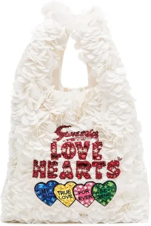 Anya Hindmarch Amoeba tote med broderet hjerte