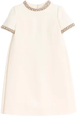 VALENTINO GARAVANI Kort broderet Crepe Couture kjole