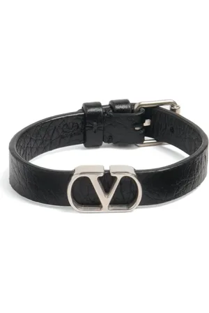 VALENTINO GARAVANI Læderarmbånd med Vlogo