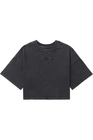 Izzue Cropped T-shirt med logomærke