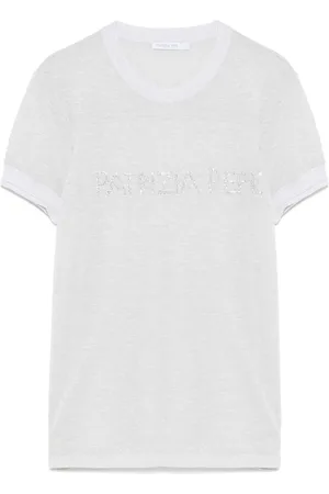 Patrizia Pepe T-shirt med logo-applikation