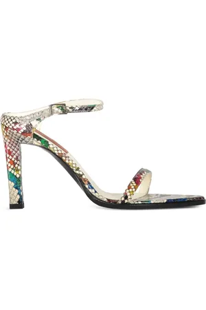 Missoni 90mm mules i læder med slangeskindstryk