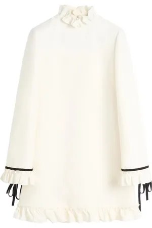 VALENTINO GARAVANI Kort kjole i crepe couture