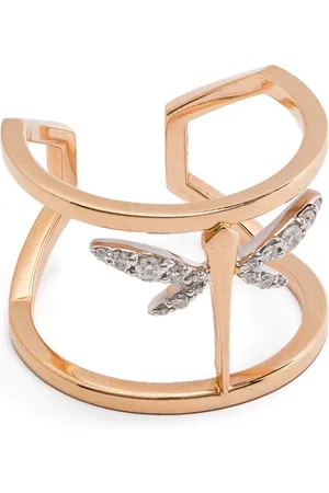 ANAPSARA Mini Dragonfly ring i 18 karat rosaguld med diamant