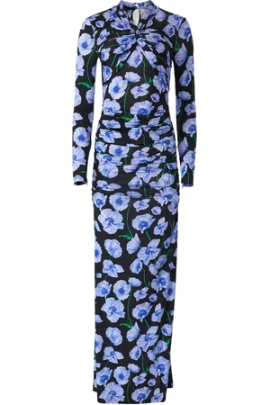 Carolina Herrera Lang kjole med blomstertryk