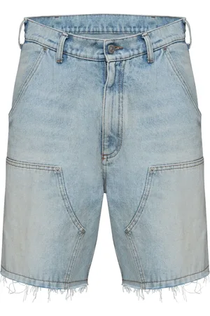 Maison Margiela Denimshorts med nummermotiv