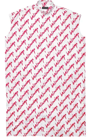 Balenciaga Skjortekjole med logotryk