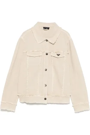 Emporio Armani Denimjakke med frynset detalje