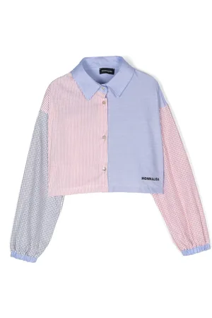 MONNALISA Cropped patchwork-skjorte