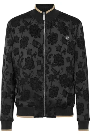 Philipp Plein Blomstret bomberjakke i jacquard
