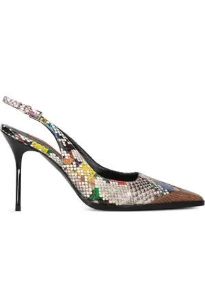 Missoni Slingback-pumps med pythontryk