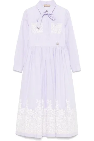 Elie saab Stribet kjole med tryk