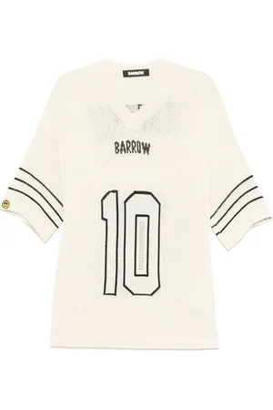 BARROW Intarsiastrikket T-shirt med logo