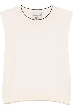 SEMICOUTURE Finstrikket vest