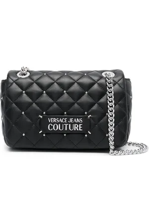 VERSACE Quiltet crossbody-taske med logo-bogstaver