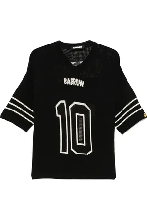 BARROW Intarsiastrikket T-shirt med logo