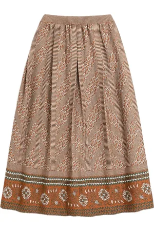 VALENTINO GARAVANI Jacquard-vævet nederdel i lurex