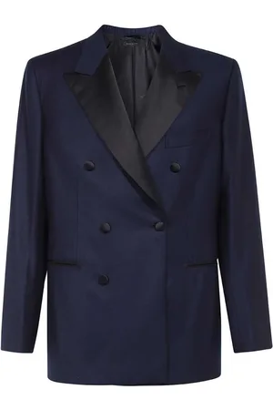 BRIONI Blazer med revers i satin