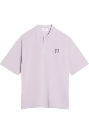 Maison Kitsuné Polo med rævehoved-applikation