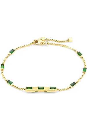 Gucci Link to Love armbånd i 18 karat guld med turmalinsten