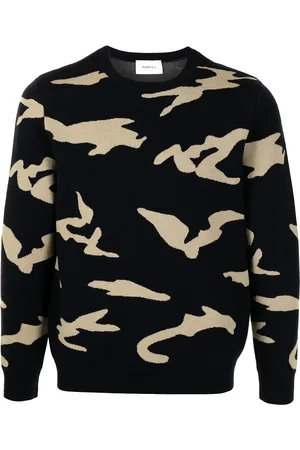 Ports V Uldsweater med kamuflagetryk
