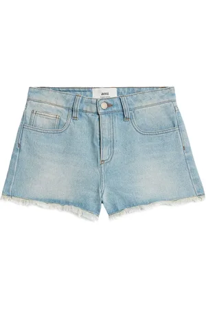 Ami Korte denimshorts med råt snit