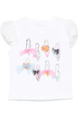 MISS GRANT T-shirt med sløjfedetalje