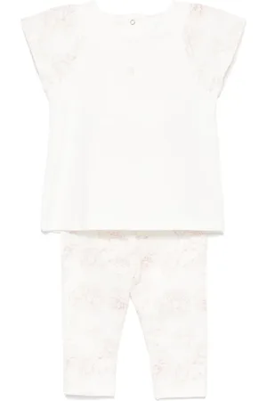 PATACHOU T-shirt og leggings-sæt med blomstertryk