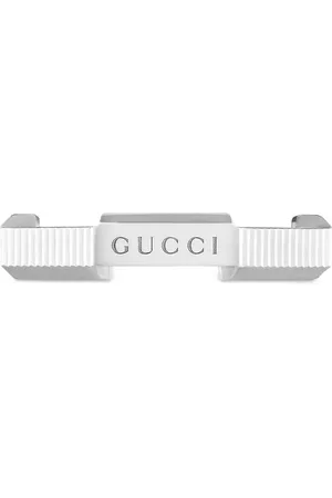 Gucci Link to Love ring i 18 karat hvidguld med striber